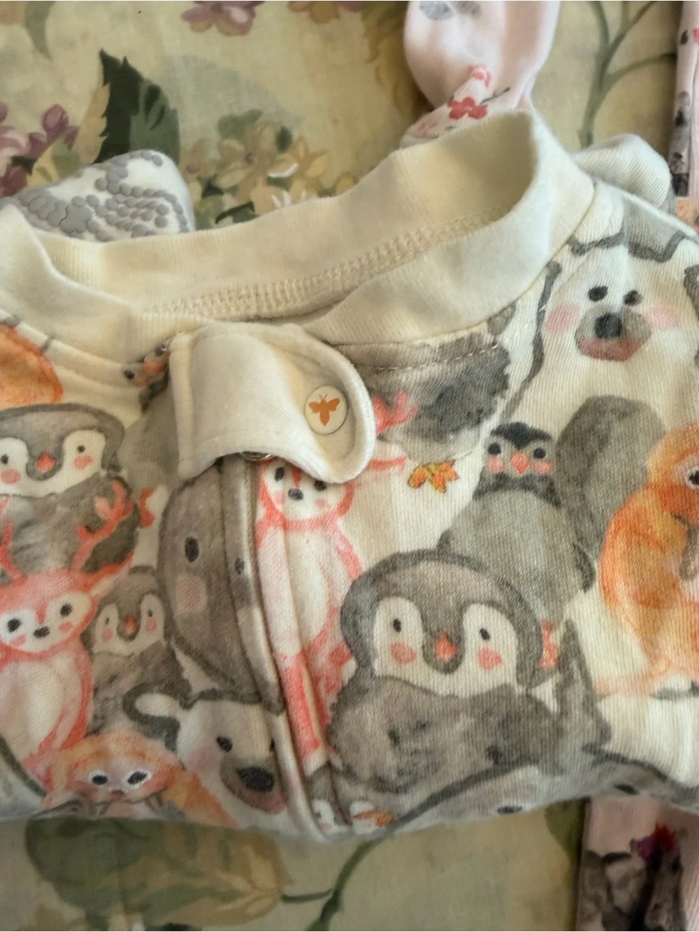 Burt's Bees Baby Multi-Color Animal & Duck Footed Pajama  3 sleeper Set